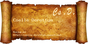 Cselle Dorottya névjegykártya